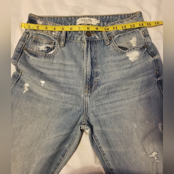 High Rise Distressed Blue Jeans - Picture 4 of 9